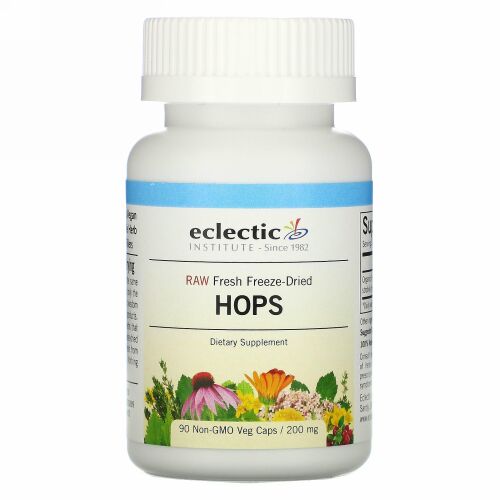 Eclectic Institute, ホップ, 200 mg, 90粒（非GMOベジタリアンカプセル）