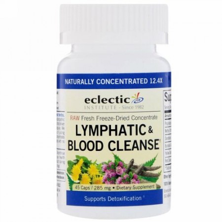 Eclectic Institute, リンパ & 血液 クレンズ、285 mg、ベジカプセル45個