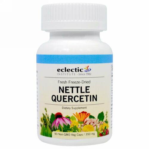 Eclectic Institute, イラクサ由来のケルセチン、350mg、非遺伝子組み換えベジカプセル90粒