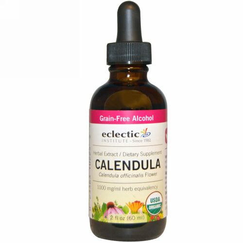 Eclectic Institute, オーガニックカレンデュラ、 2 fl oz (60 ml) (Discontinued Item)