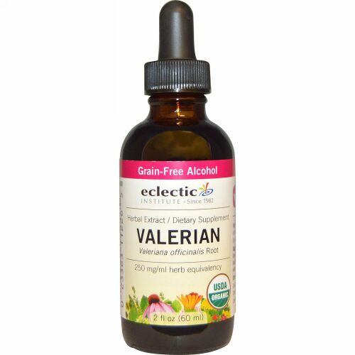 Eclectic Institute, オーガニック バレリアン、 2 fl oz (60 ml) (Discontinued Item)