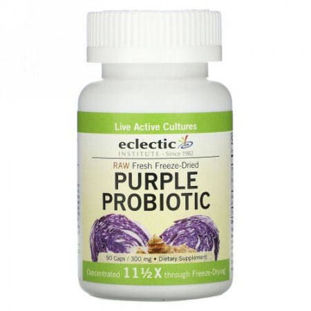 Eclectic Institute, 紫のプロバイオティック, 300 mg, 90カプセル