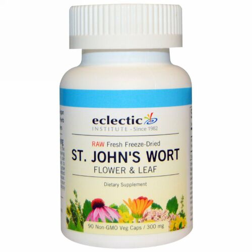 Eclectic Institute, セイヨウオトギリソウ（St. John's Wort）, 300 mg, 90粒（非GMOベジタリアンカプセル）
