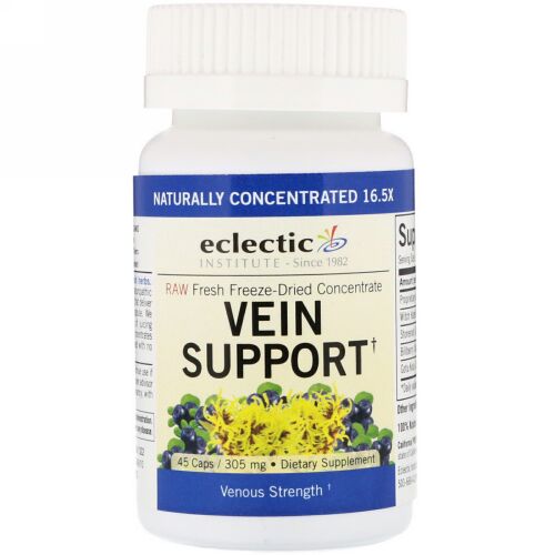Eclectic Institute, 静脈サポート、305mg、45キャップ (Discontinued Item)