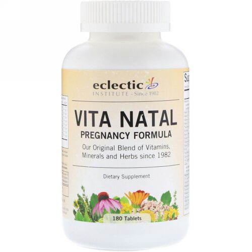 Eclectic Institute, Vita Natal、プレグナンシーフォーミュラ（妊婦用処方）、180錠 (Discontinued Item)