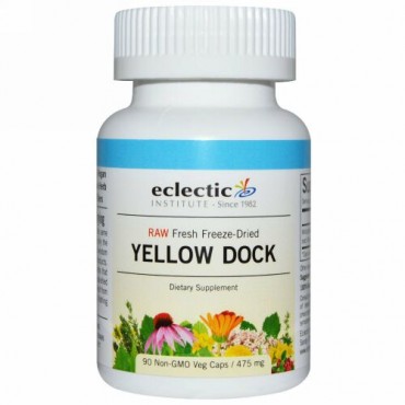 Eclectic Institute, Yellow Dock, 475 mg, 90 Non-GMO Veggie Caps (Discontinued Item)