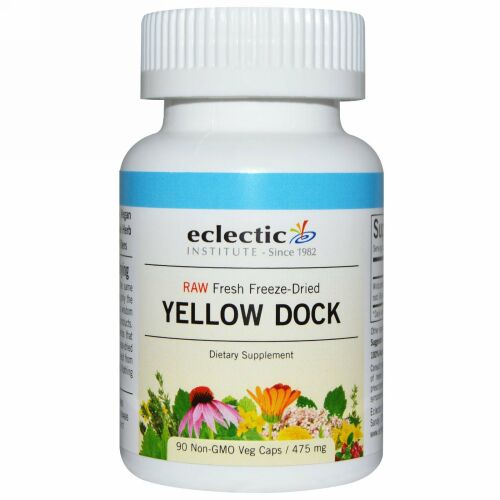 Eclectic Institute, Yellow Dock, 475 mg, 90 Non-GMO Veggie Caps (Discontinued Item)