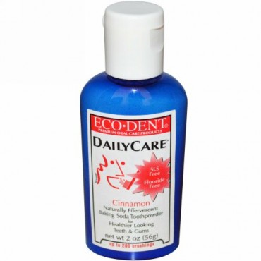 Eco-Dent, デイリーケア、ベーキングソーダ歯磨き粉、シナモン、2 oz (56 g) (Discontinued Item)