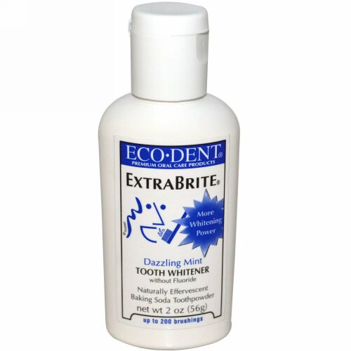 Eco-Dent, エコデント, ExtraBrite, Tooth Whitener, without Fluoride, Dazzling Mint, 2 oz (56 g)