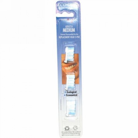 Eco-Dent, テラデントメド5、 成人用31、ミディアム、 換え用ヘッド 3個 (Discontinued Item)