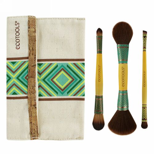 EcoTools, ボーホー・ラックス・デュオ・ブラシセット、限定版、4点セット (Discontinued Item)