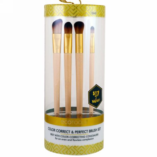 EcoTools, ゴールドコレクション、カラーコレクション＆パーフェクトブラシセット、ブラシ4本 (Discontinued Item)