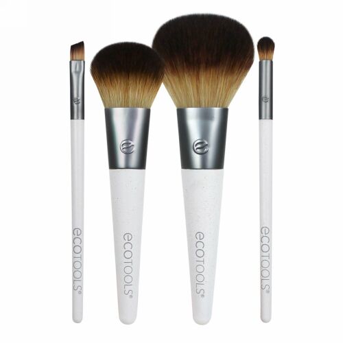 EcoTools, お出掛け用スタイルブラシセット、4ピースセット & 二層ポケットケース