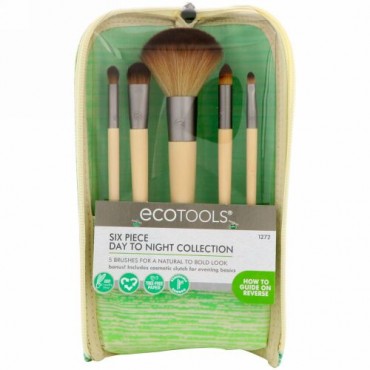 EcoTools, シックスピース・デイ-トゥ-ナイト ブラッシュクラッチセット,  6ピース (Discontinued Item)