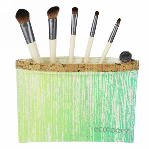 EcoTools, シックスピースエッセンシャルアイ、ブラシ５本、トラベルバッグ1個 (Discontinued Item)