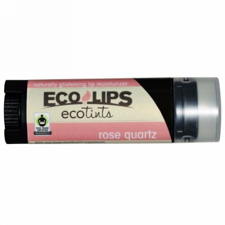 Eco Lips, エコティンツ、リップモイスチャライザー、ローズクォーツ、0.15オンス（4.25 g） (Discontinued Item)