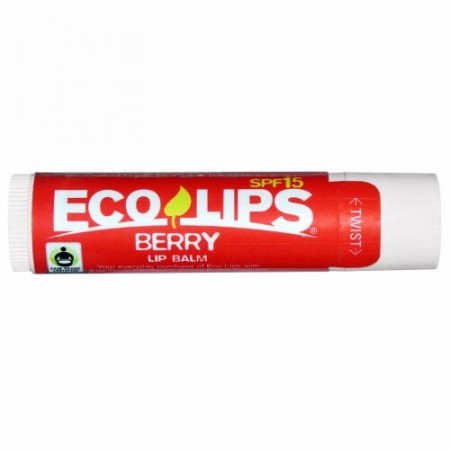 Eco Lips, リップバーム、SPF 15、ベリー、0.15オンス（4.25 g） (Discontinued Item)