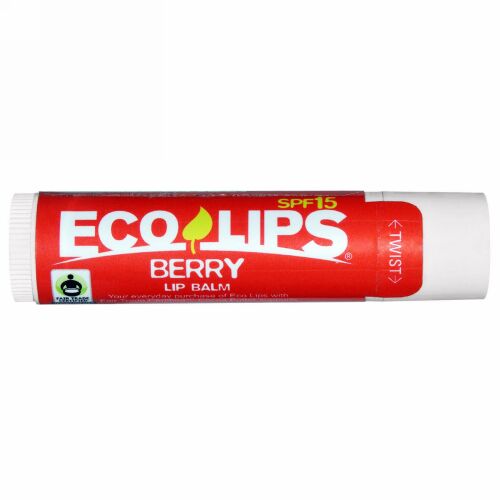 Eco Lips, リップバーム、SPF 15、ベリー、0.15オンス（4.25 g） (Discontinued Item)