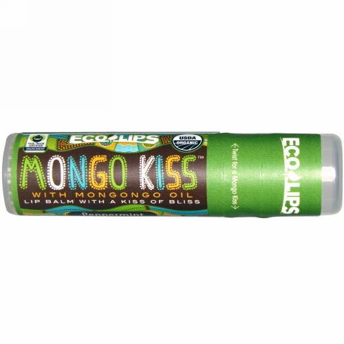 Eco Lips, マンゴーキス、リップバーム、ペパーミント、0.25オンス（7 g） (Discontinued Item)