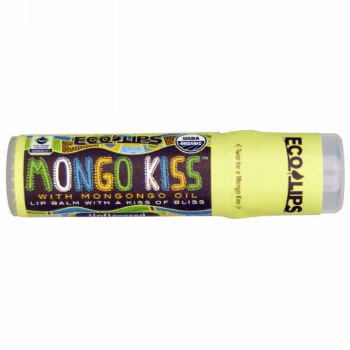 Eco Lips, マンゴーキス、リップバーム、無香料、0.25オンス（7 g） (Discontinued Item)