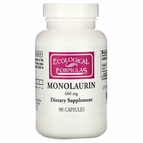 Ecological Formulas, モノラウリン, 600 mg, 90 カプセル