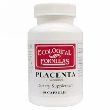 Ecological Formulas, エコロジカル・フォーミュラ、プラセンタ(凍結乾燥)、カプセル 60 錠
