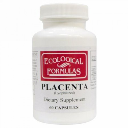 Ecological Formulas, エコロジカル・フォーミュラ、プラセンタ(凍結乾燥)、カプセル 60 錠