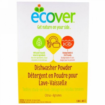 Ecover, 食洗機洗剤、シトラスの香り、48 oz (1.36 kg) (Discontinued Item)