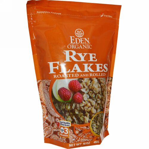 Eden Foods, オーガニック, ライ麦 フレーク状, ロースト・ロール加工済み, 16 オンス (454 g) (Discontinued Item)