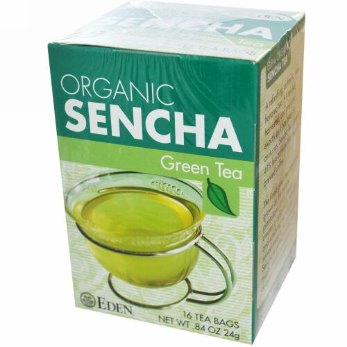 Eden Foods, オーガニック, 煎茶, ティーバッグ 16 袋, .84  オンス (24 g) (Discontinued Item)