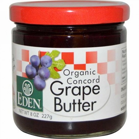 Eden Foods, オーガニックコンコードグレープバター、 8オンス (227 g) (Discontinued Item)