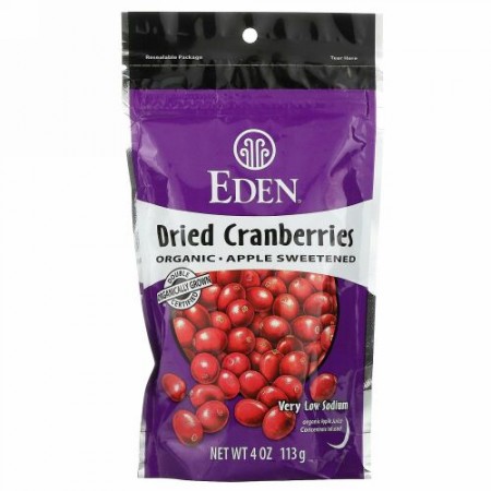 Eden Foods, エデンフーズ, Organic Dried Cranberries, 4 oz (113 g)