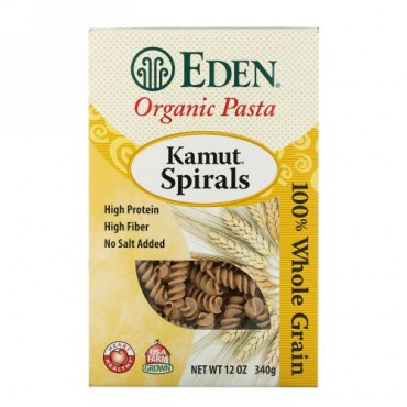 Eden Foods, オーガニックパスタ、 カムットスパイラルズ、 12オンス (340 g)