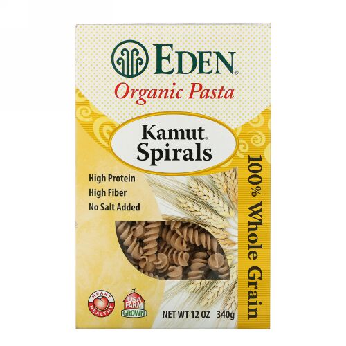 Eden Foods, オーガニックパスタ、 カムットスパイラルズ、 12オンス (340 g)