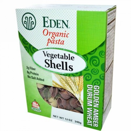 Eden Foods, オーガニックパスタ、ベジタブルシェル、12 oz (340 g) (Discontinued Item)