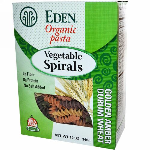 Eden Foods, オーガニックパスタ 、ベジタブル スパイラル、12 oz (340 g) (Discontinued Item)