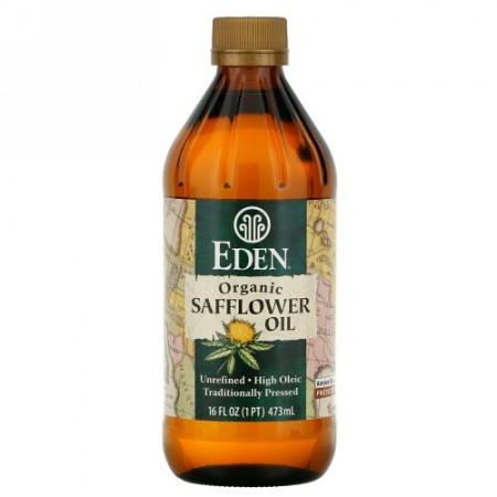 Eden Foods, オーガニック サフラワーオイル, 未精製, 16 液量オンス (473 ml)