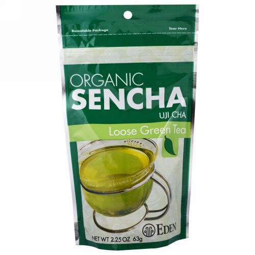 Eden Foods, オーガニック煎茶、宇治茶、ティーバッグなしのグリーンティー、2.25 oz (63 g) (Discontinued Item)