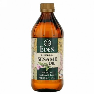 Eden Foods, 有機ごま油、未精製、16 fl oz (473 ml)