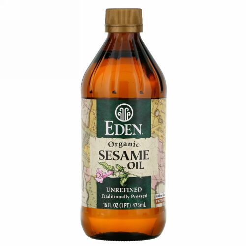 Eden Foods, 有機ごま油、未精製、16 fl oz (473 ml)