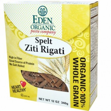 Eden Foods, オーガニック スペルト小麦 ジティ・リガーティ, 12 オンス (340 g) (Discontinued Item)