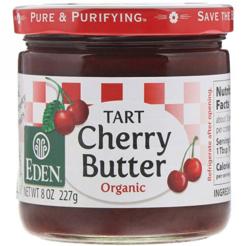 Eden Foods, オーガニック タートチェリー バター、 8 oz (227 g) (Discontinued Item)