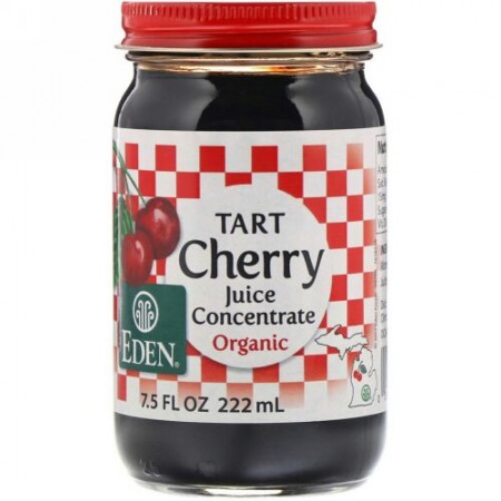 Eden Foods, オーガニック タルトチェリー果汁濃縮, 7.5 液量オンス (222 ml)