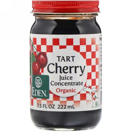 Eden Foods, オーガニック タルトチェリー果汁濃縮, 7.5 液量オンス (222 ml)