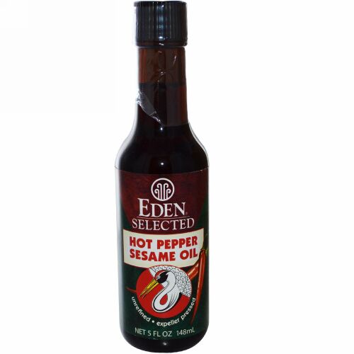 Eden Foods, セレクション、 ホットペッパー セサミ オイル、 5 fl oz (148 ml) (Discontinued Item)