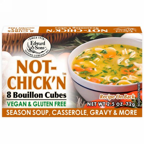 Edward & Sons, Edward & Sons, Not-Chick'n, Bouillon Cubes, 8 Cubes