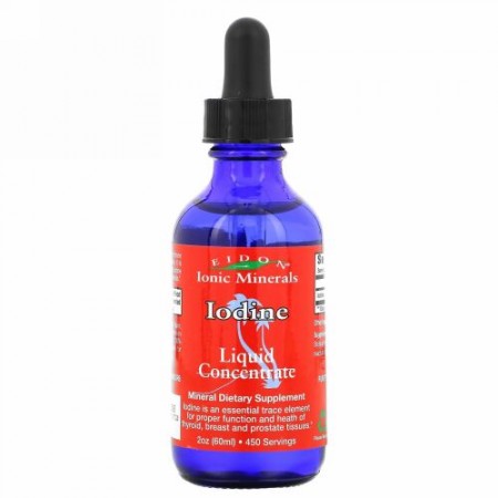 Eidon Mineral Supplements, ヨウ素、濃縮液、2 oz (60 ml)