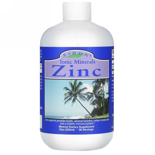 Eidon Mineral Supplements, イオニック・ミネラル、亜鉛、18 オンス (533 ml)