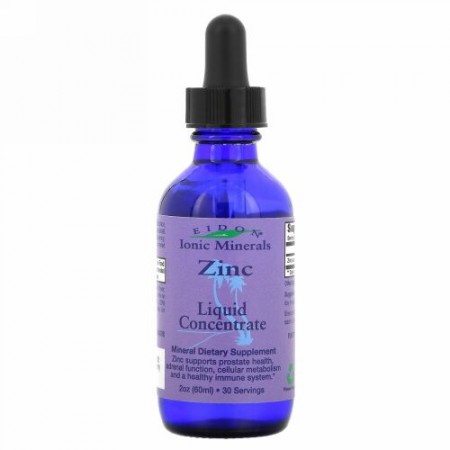 Eidon Mineral Supplements, 亜鉛, 原液, 2 oz (60 ml)