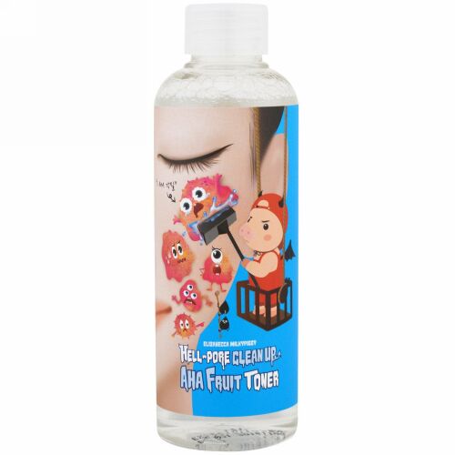 Elizavecca, Hell-Poreクリーンアップ、AHAフルーツトーナー、200 ml